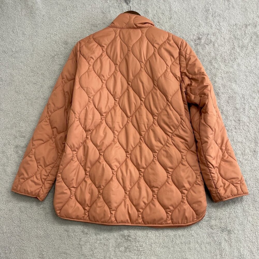 32 Degrees Heat Women's M Quilted Jacket Rust Pink Button Up M0691 - Picture 4 of 12